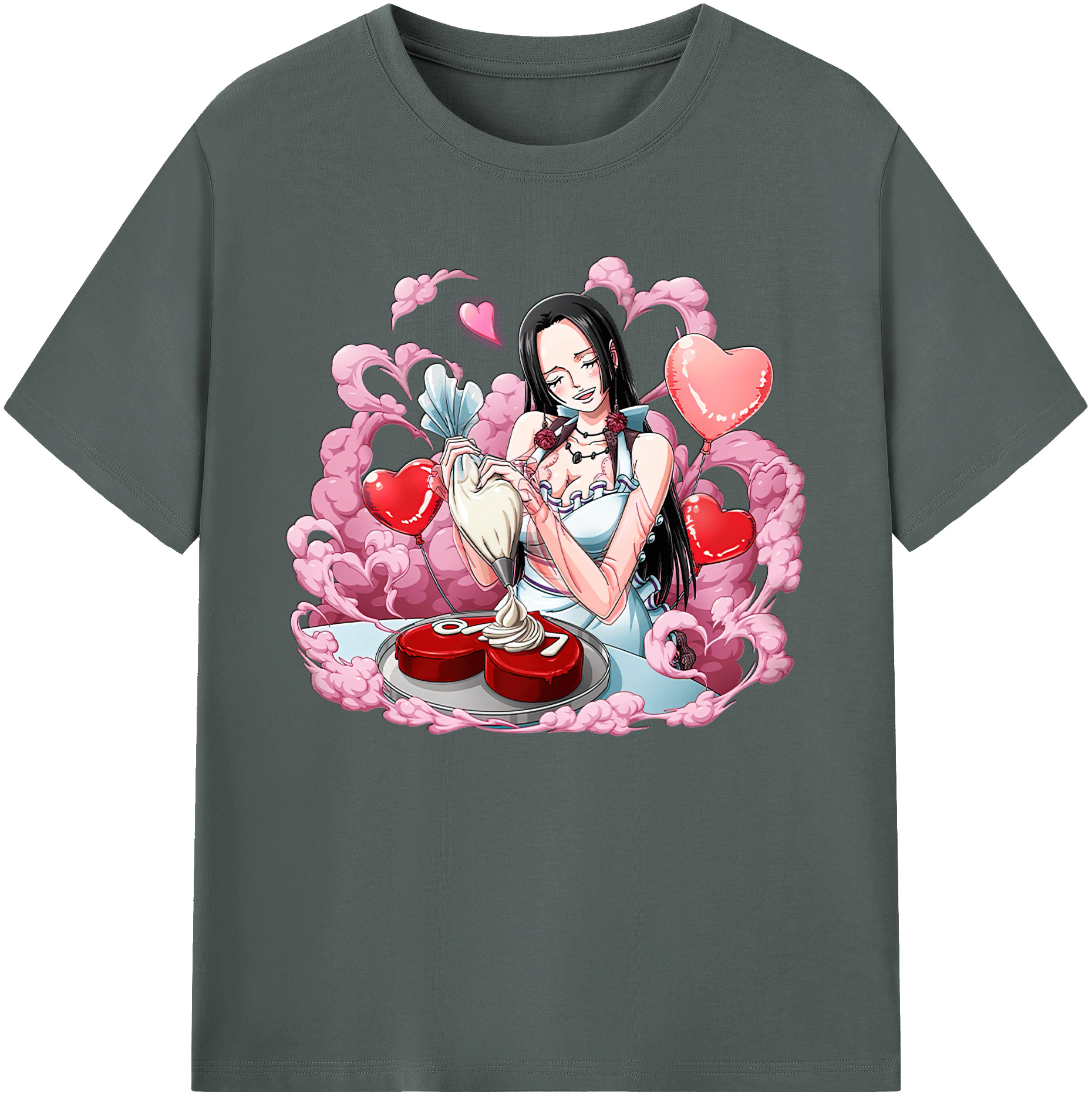 ワンピース ボア・ハンコック ONE PIECE Boa·Hancock 綿100％ メンズ半袖Tシャツ｜肌触りやわらか＆通気性